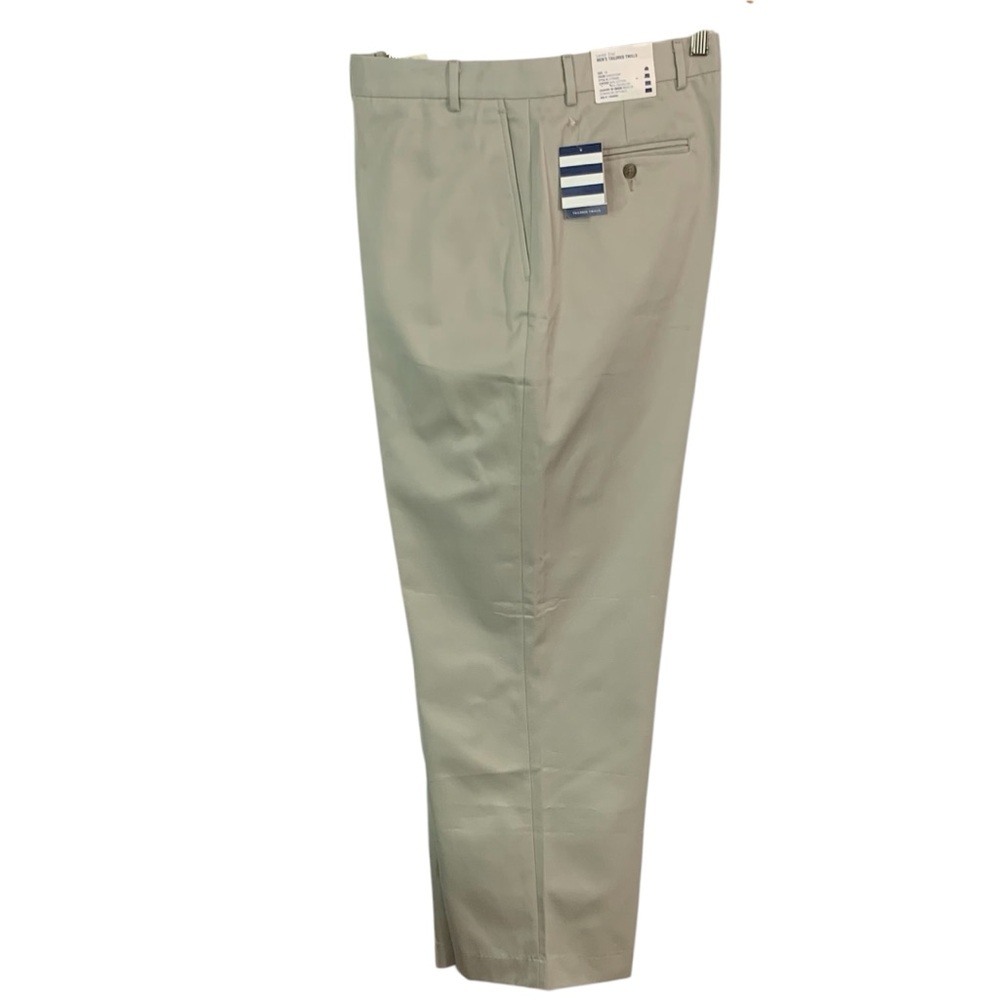 LANDS END Tailored Twill Pants in Sandstone Sz 44 Reg